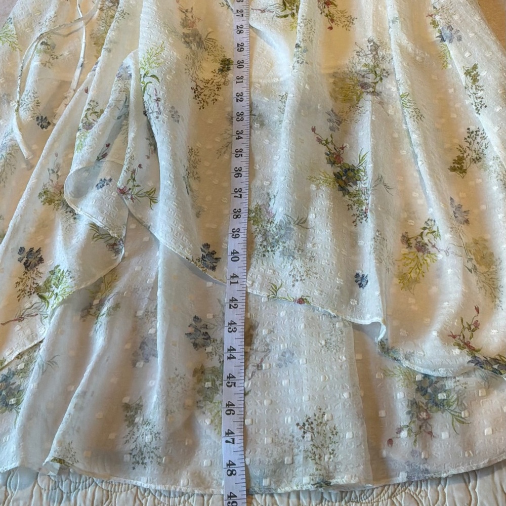 New All Saints Dress Serene Lace Ecru/White Midi Dress Size 8 - Picture 11 of 12